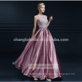 A-Line Appliques Pattern Long Chiffon Bridesmaid Dress Legant Evening Dress